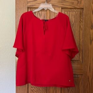 Tommy Hilfiger blouse, lipstick red!
